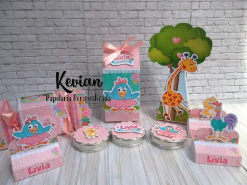 Kit Festa Galinha Pintadinha Candy Color