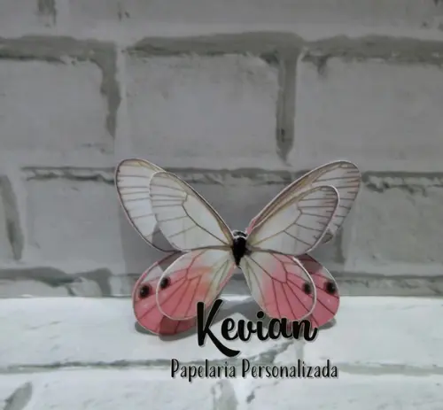 30 Apliques Borboleta Duplo 9 cm