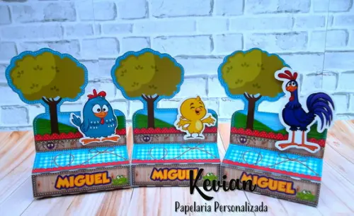 Caixinha dois chocolates Galinha Pintadinha