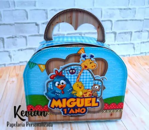 Maletinha Galinha Pintadinha Azul Pequena
