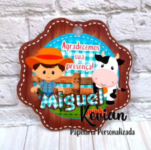 30 Tag Agradecimento Fazendinha