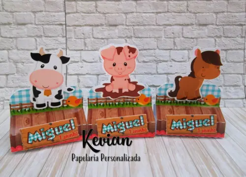 Caixinha para Dois Chocolates Fazendinha