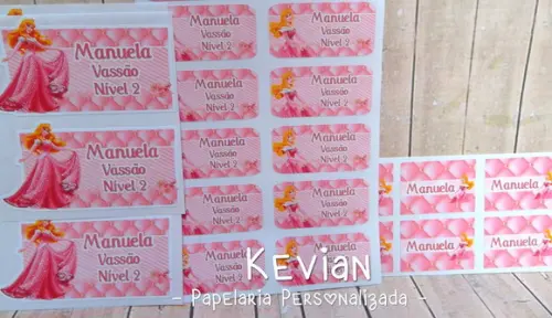 Etiqueta Escolar Bela Adormecida - Kit 2