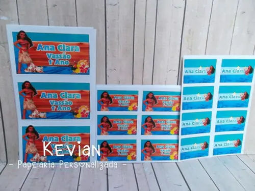 Etiqueta Escolar Moana - Kit 2
