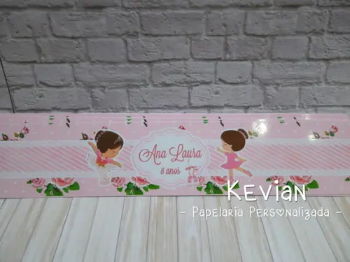 Adesivo Mini Nutella Bailarina Floral Rosa