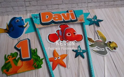 Topo de Bolo Nemo