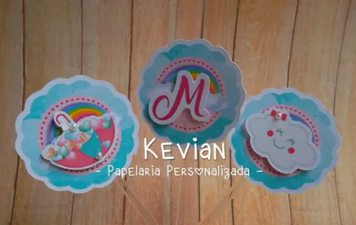 25 Topper Docinho Chuva de Amor