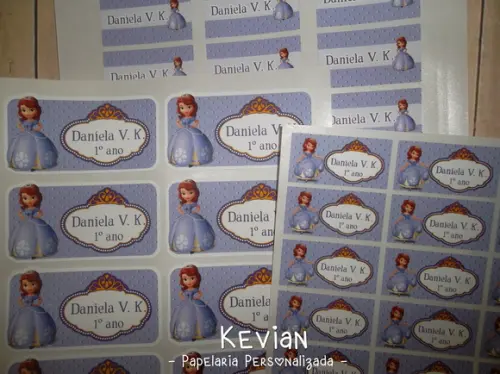 Etiqueta Escolar Princesinha Sofia - Kit 2