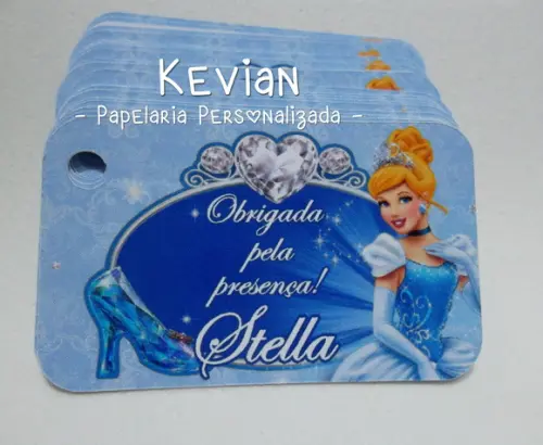 30 Tag Agradecimento Cinderela