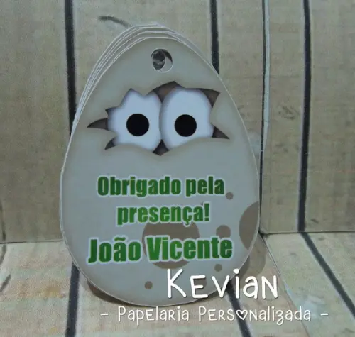 40 Tag Agradecimento Ovo Dinossauro