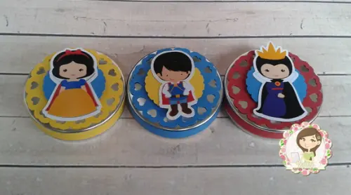 20 Latinha Scrap Branca de Neve