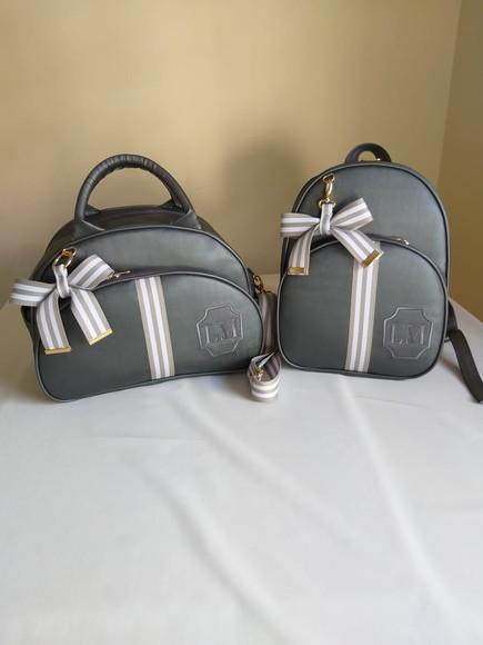 Kit Bolsa e Mochila Maternidade tamanhos G e trocador
