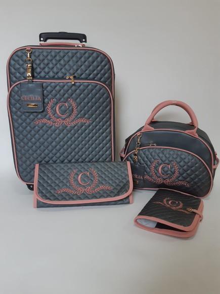 KIT MALA DE BAGAGEM, BOLSA G, PORTA DOCUMENTO E TROCADOR