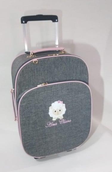 KIT Mala e bolsa de linho