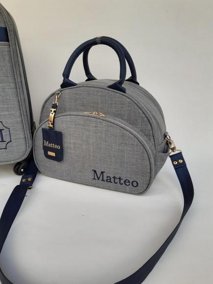 Kit Personalizado Mala de Rodinhas e Bolsa Passeio Grande