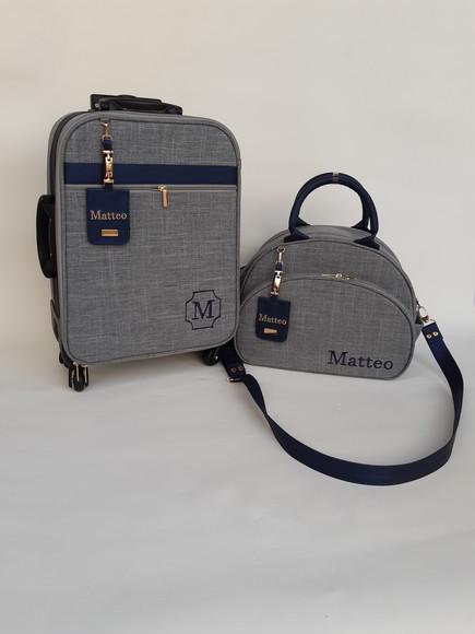 Kit Personalizado Mala de Rodinhas e Bolsa Passeio Grande
