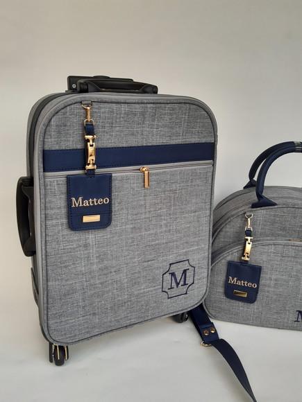 Kit Personalizado Mala de Rodinhas e Bolsa Passeio Grande