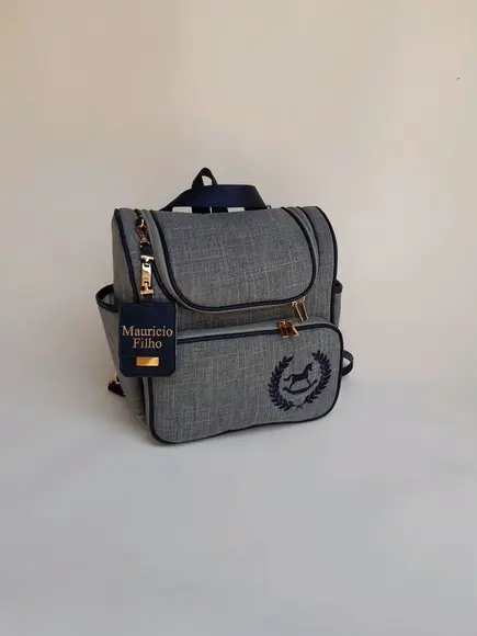 Bolsa e mochila em linho de algodão