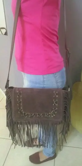 Bolsa Tiracolo franjas