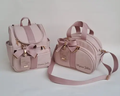 Kit Bolsa Maternidade + Mochila Personalizada Nome do Bebê
