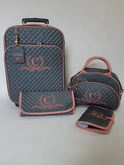 KIT MALA DE BAGAGEM, BOLSA G, PORTA DOCUMENTO E TROCADOR
