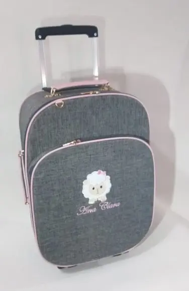 KIT Mala e bolsa de linho