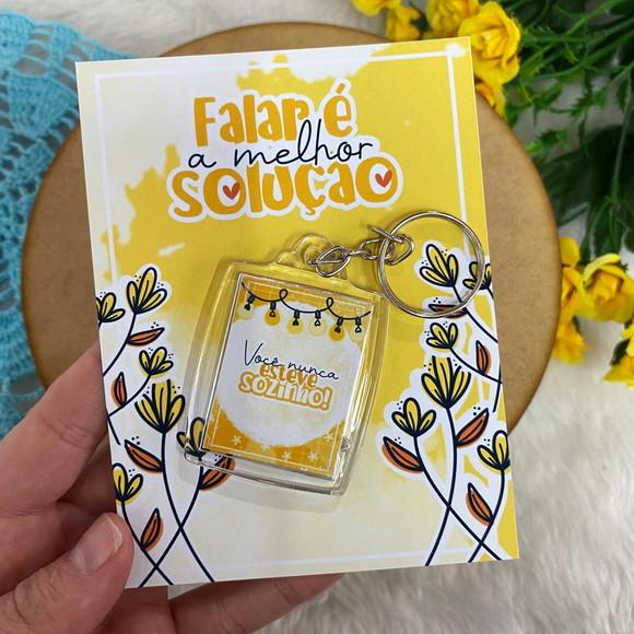 Chaveiro Personalizado Brinde Setembro Amarelo