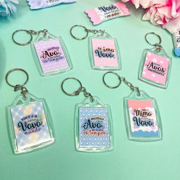 10 Chaveiros Mimos Personalizados Dia dos Avós