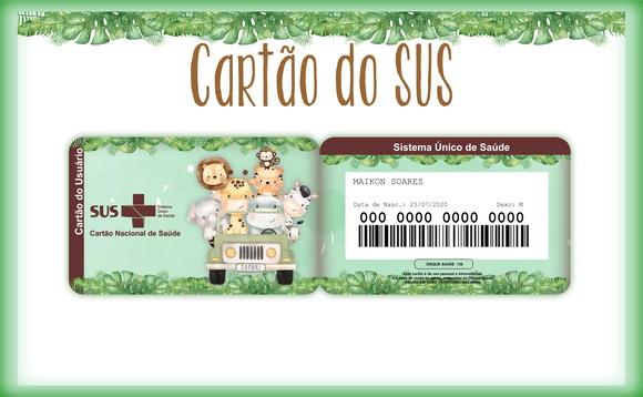 Cartão do Sus Personalizado Safari