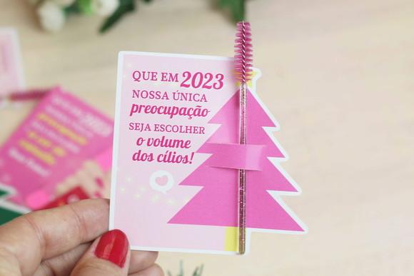 Cartão + Escovinha para Cílios Natal