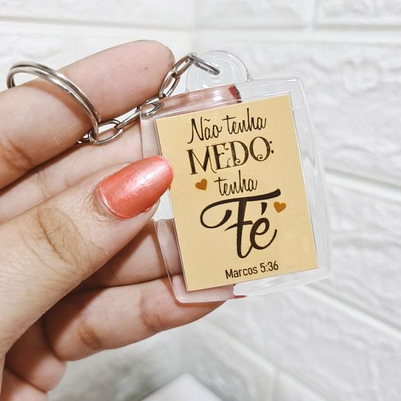 10 Chaveiros Personalizados Brinde com Versículos Bíblicos