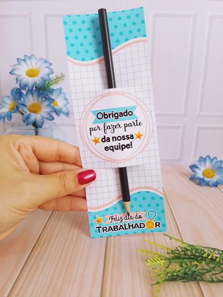 Porta Lapis Personalizado Dia do Trabalhador | Pegue e Monte