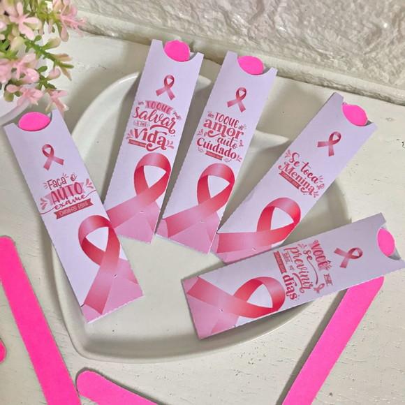 Mini Lixa Personalizada Outubro Rosa
