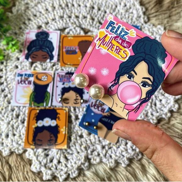 Brinco Personalizado Lembrancinha Dia da Mulher