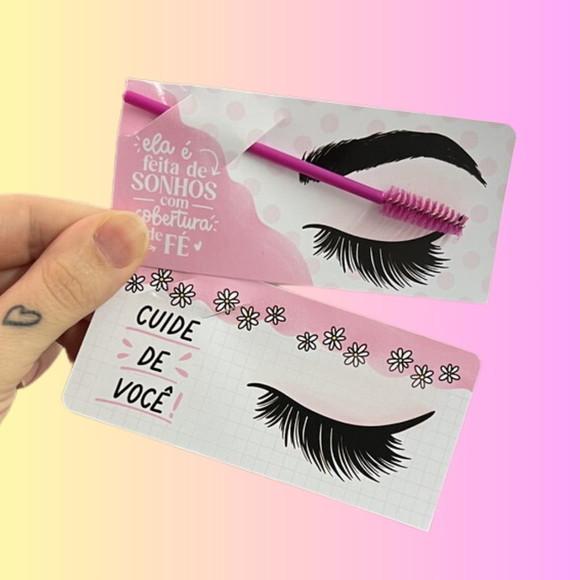 Card Mimo com Escovinha de Cílios Dia das Mulheres | P & m