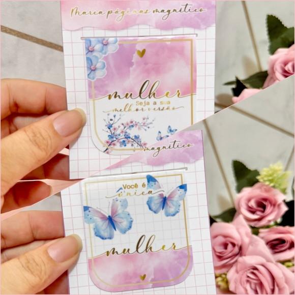 Marcador de Página Magnético Personalizado Dia da Mulher