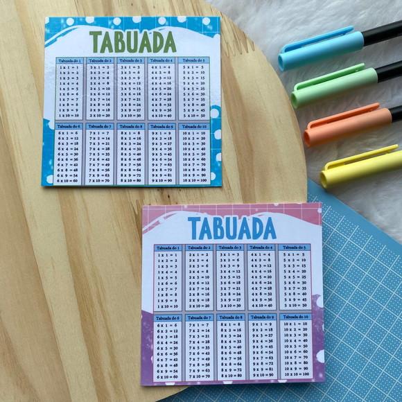 Tabuada Personalizada Volta as Aulas