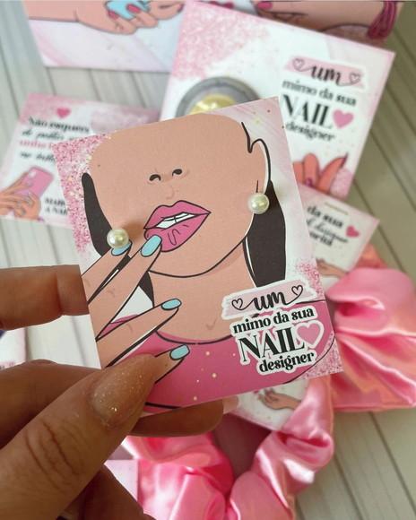 Brinco Mimo Lembrancinha Personalizada Nail Designer