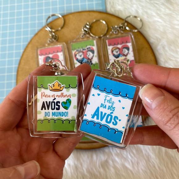 10 Chaveiros Personalizados Brinde Dia dos Avós