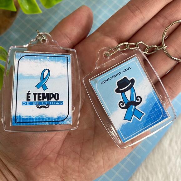 10 Chaveiros Personalizados Brinde Novembro Azul