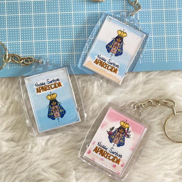 10 Chaveiros Personalizados Brinde Nossa Senhora Aparecida