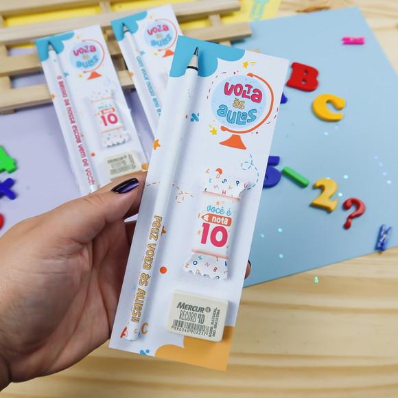 Cartão com Lápis Kit Volta Ás Aulas