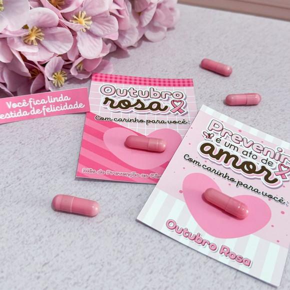 Card com Cápsulas Mensagens Outubro Rosa