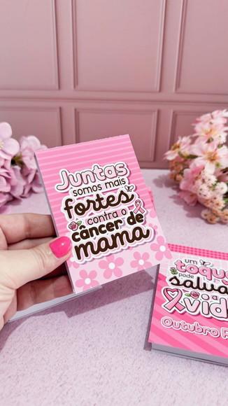 Bloquinho Personalizado Outubro Rosa 10x7 cm