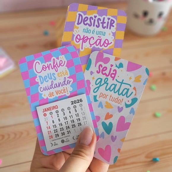 Mini Calendário Imã Personalizado 2026