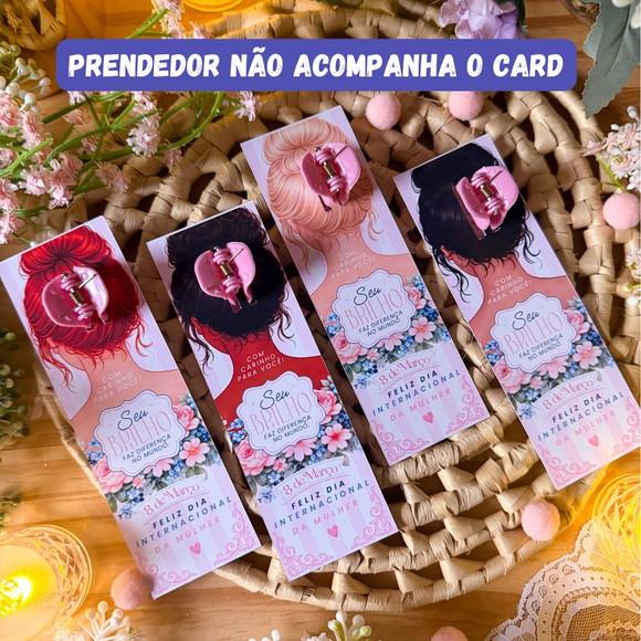 Cartão para Prendedor Personalizado Dia da Mulher