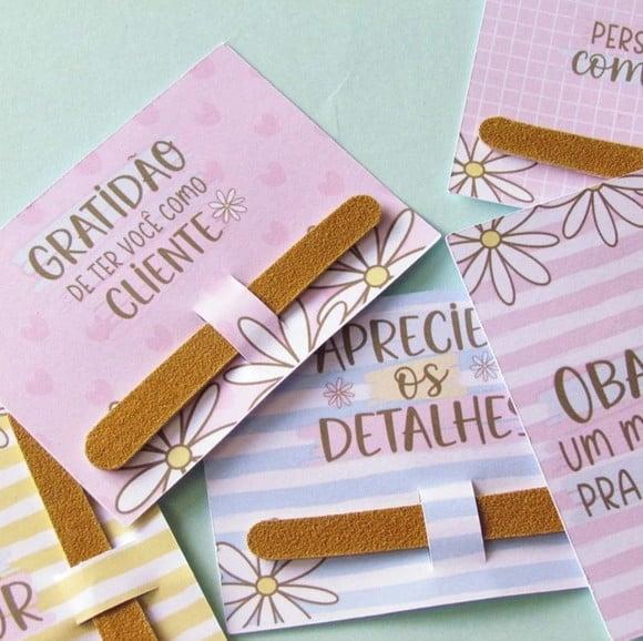 Mini Lixa Brinde Personalizado Mimo Clientes