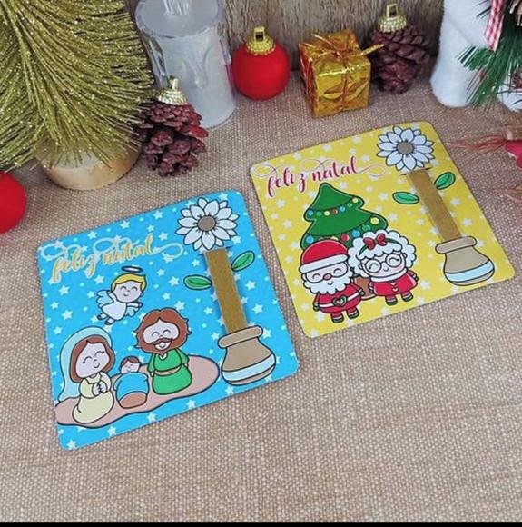 Cartão com Mini Lixa Natal