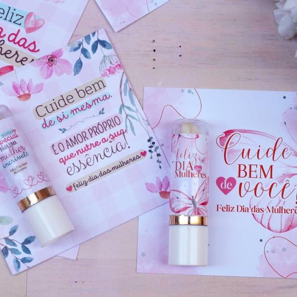 Card Personalizado com Manteiga de Cacau Dia da Mulher