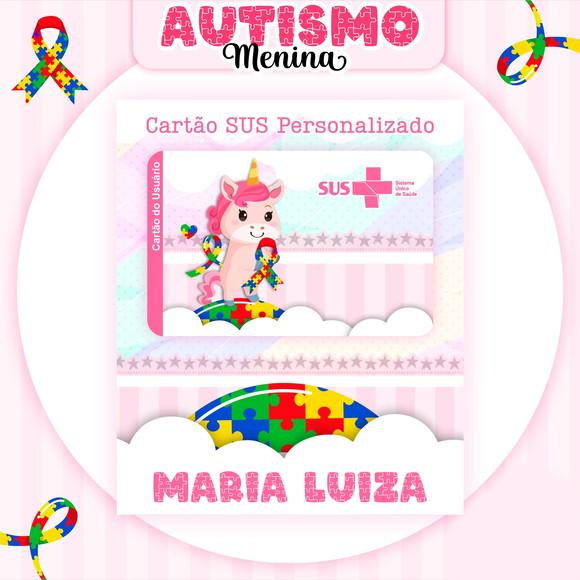 Cartão do Sus Personalizado Autismo